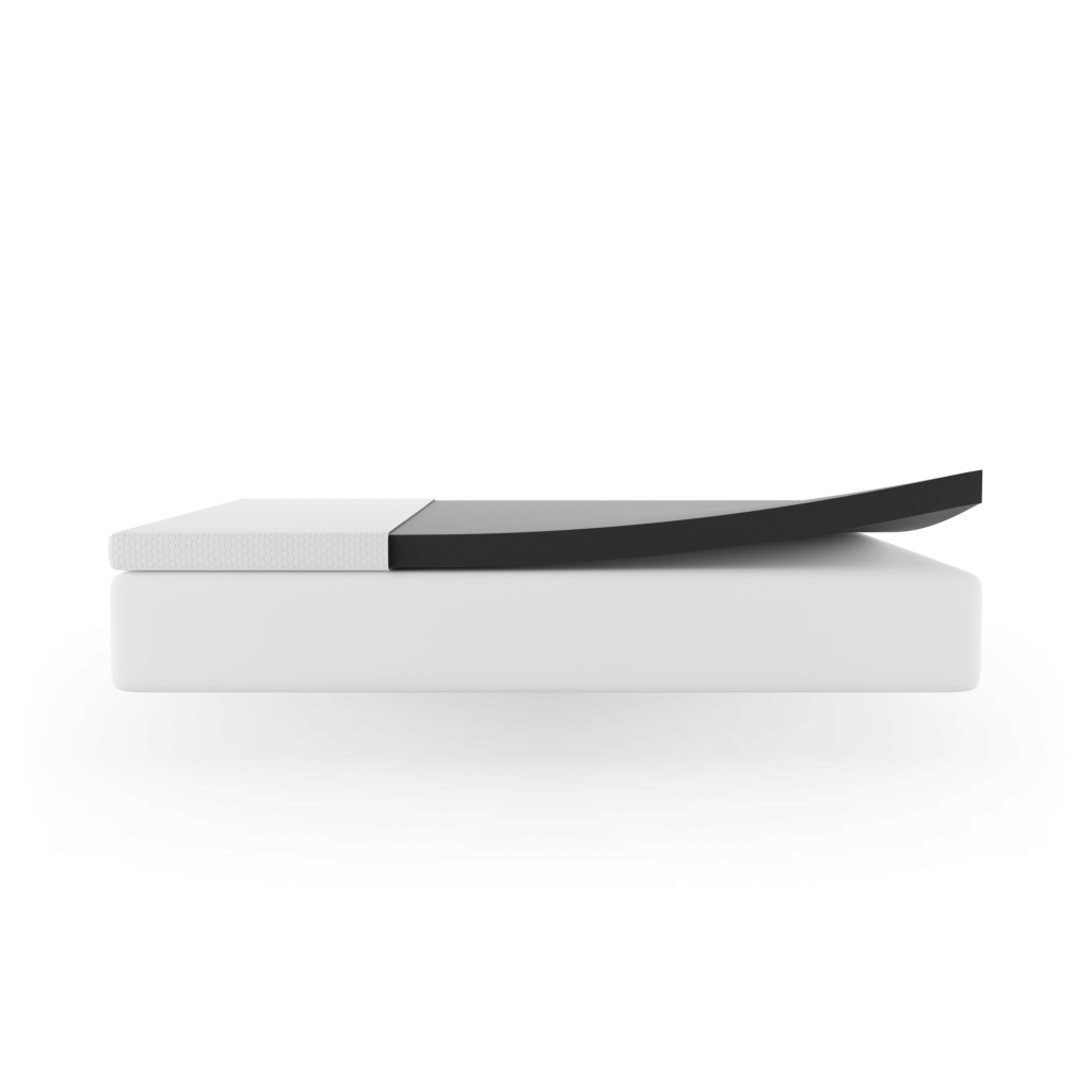 Topper in Bambù Slome, schema della fodera e dello strato in memory foam
