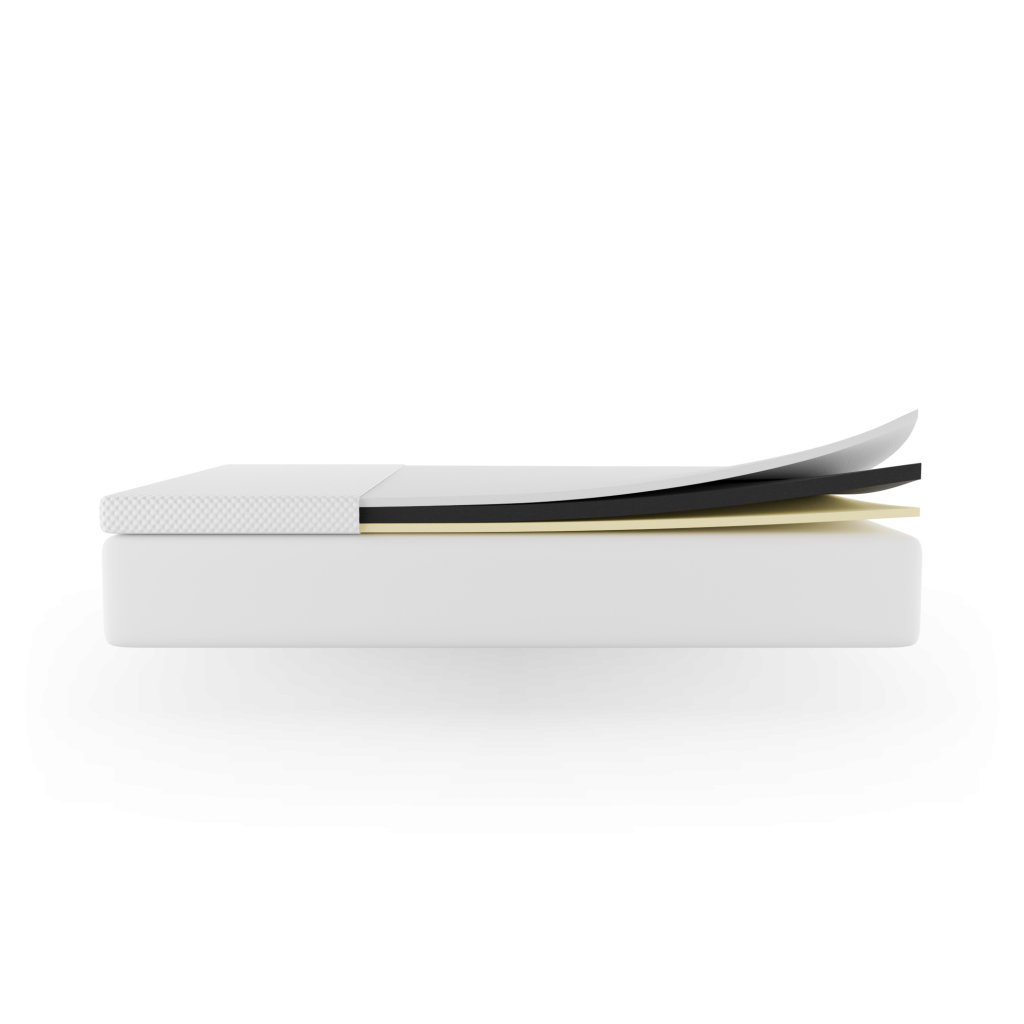 Topper Premium Slome, schema degli strati memory, supporto e gel