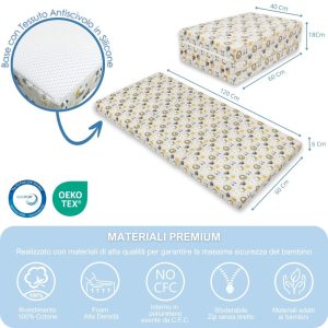 Baby Idea Materasso per lettino da campeggio Tappeto Gioco 6 cm
