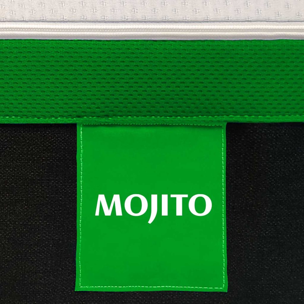 Baldiflex Mojito Top, etichetta Mojito sulla fascia laterale
