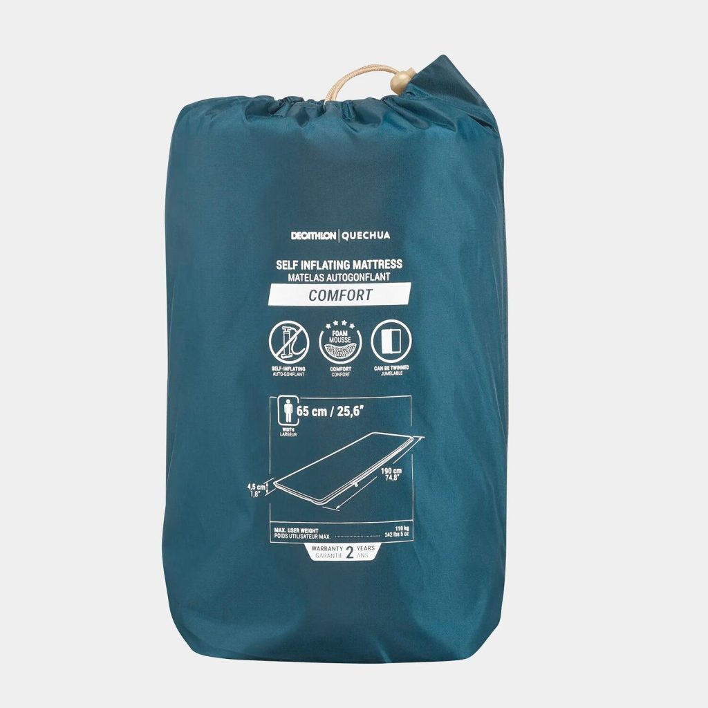 Quechua Comfort 65 nella sacca di trasporto