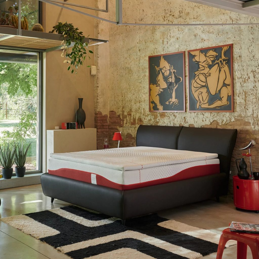 Dorelan Topper Re:Active su un letto matrimoniale in camera
