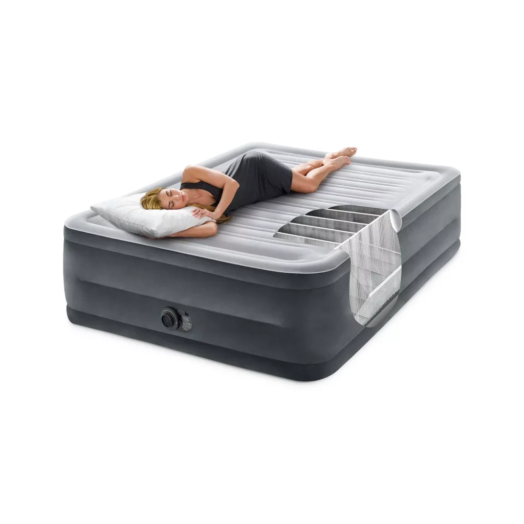 Intex Dura-Beam Comfort-Plush High-Rise, sezione con le camere interne Fiber-Tech
