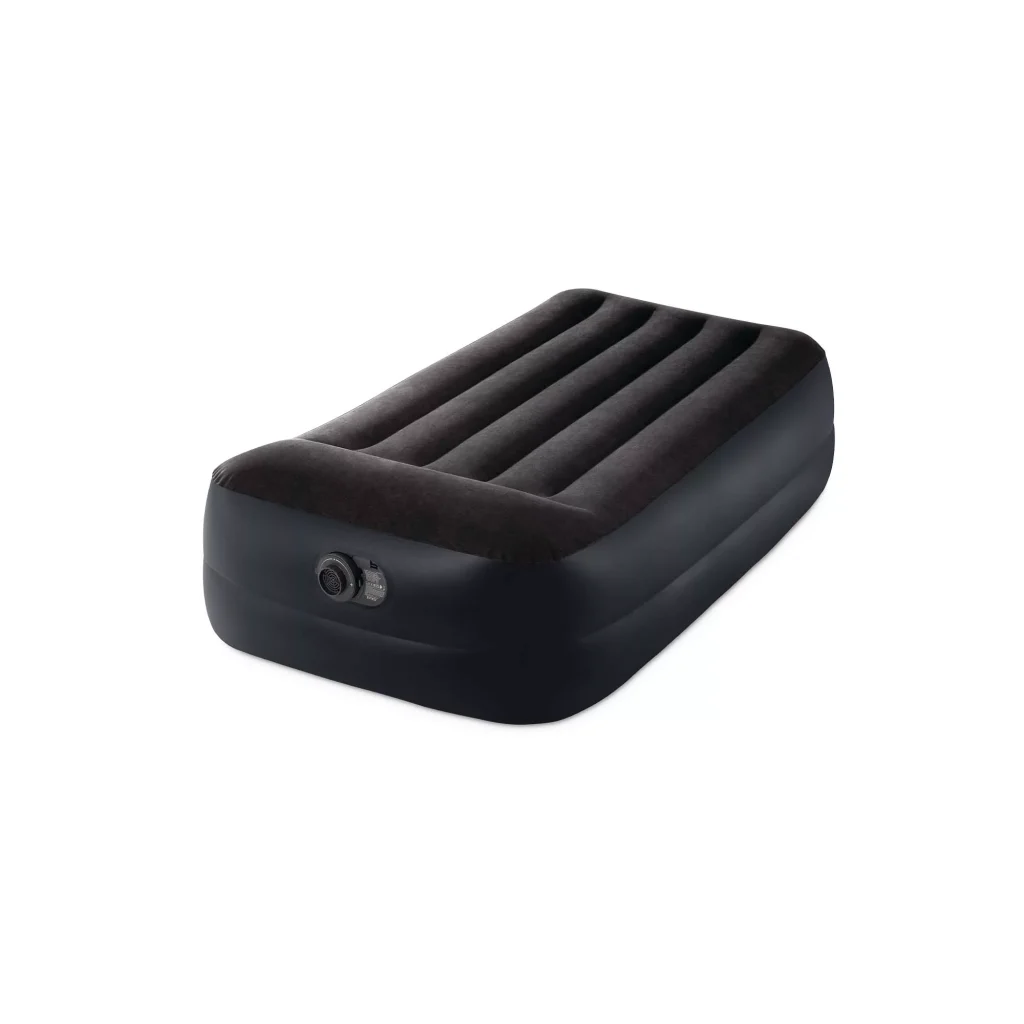 Intex Dura-Beam Pillow Rest Raised Singolo, vista di tre quarti dal lato del cuscino