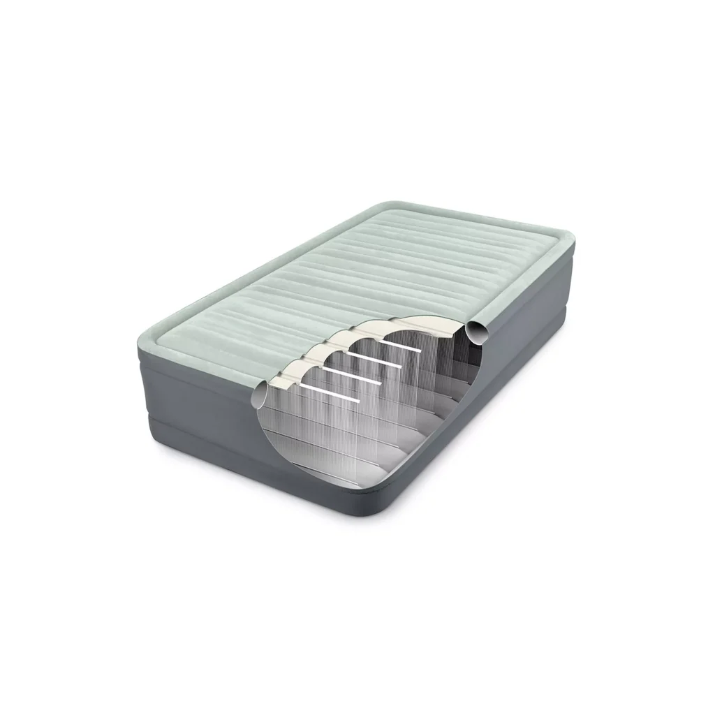 Intex Dura-Beam PremAire I Singolo, sezione con nervature interne e pareti laminate
