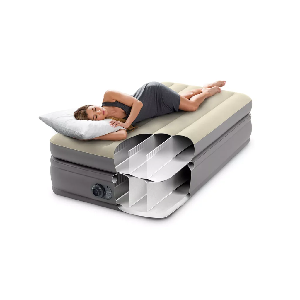 Intex Dura-Beam Prime Comfort Elevated Singolo, sezione con le camere interne Fiber-Tech