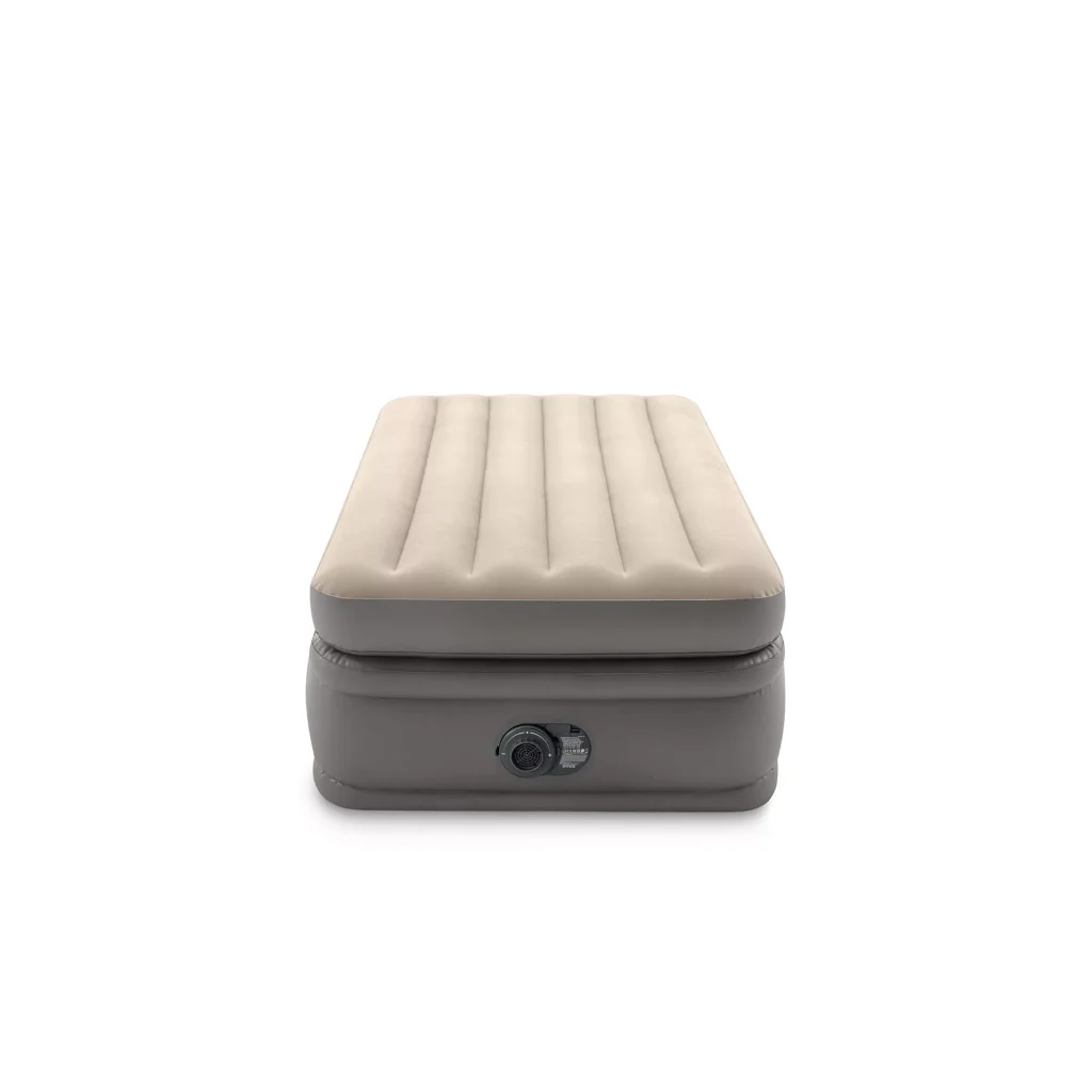 Intex Dura-Beam Prime Comfort Elevated Singolo, lato con la pompa elettrica integrata