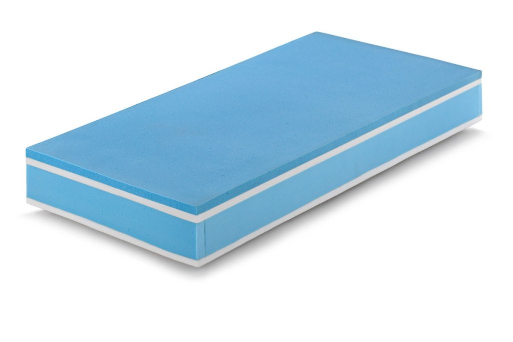 Marcapiuma Memory on Top 1600 senza rivestimento, strato in memory blu