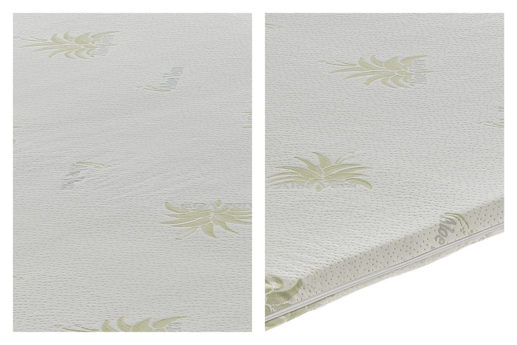 Primo piano della fodera all'aloe vera del topper TechnoAirFresh 10 cm