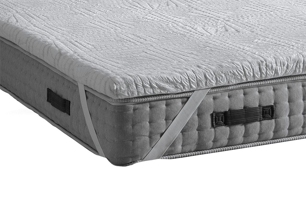 PerDormire Hugy, angolo del topper con gli elastici di fissaggio