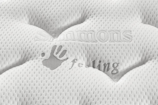 Simmons Quietude Feeling, dettaglio del tessuto di rivestimento