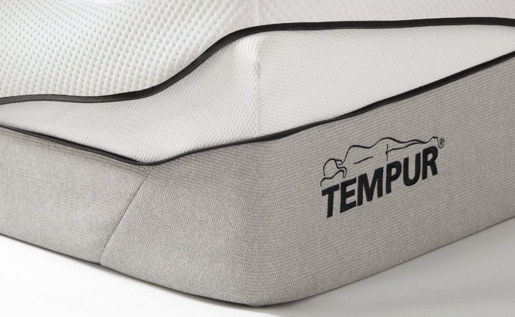 Fascia laterale grigia con logo TEMPUR del materasso PRO MDV