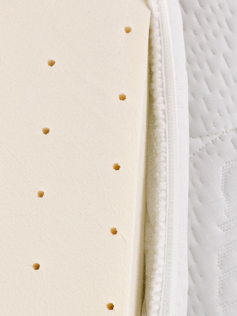 Topper Dreamzone Hopen, lattice forato visibile sotto la fodera aperta
