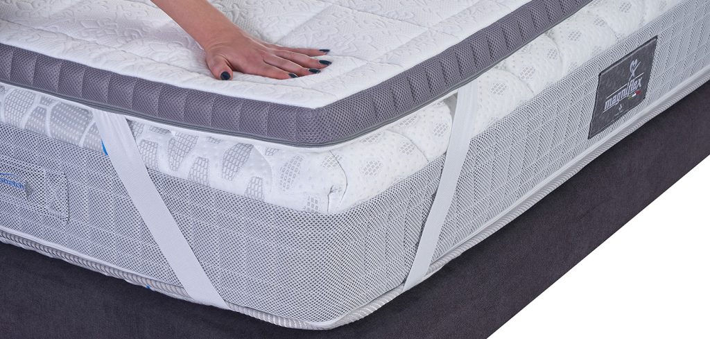 Magniflex Topper Classico Plus Firm, dettaglio dell'angolo con elastico