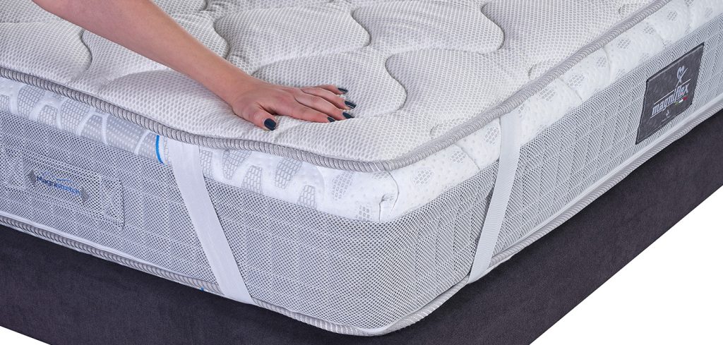 Magniflex Topper MagniCool 3D, dettaglio dell'angolo con elastico